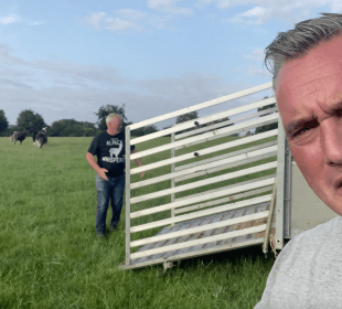 Photo of David and Rob Nicholson in a field